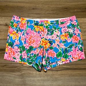 Lilly Pulitzer Callahan Knit Short SZ 16 Rose To The Occasion Floral NWT